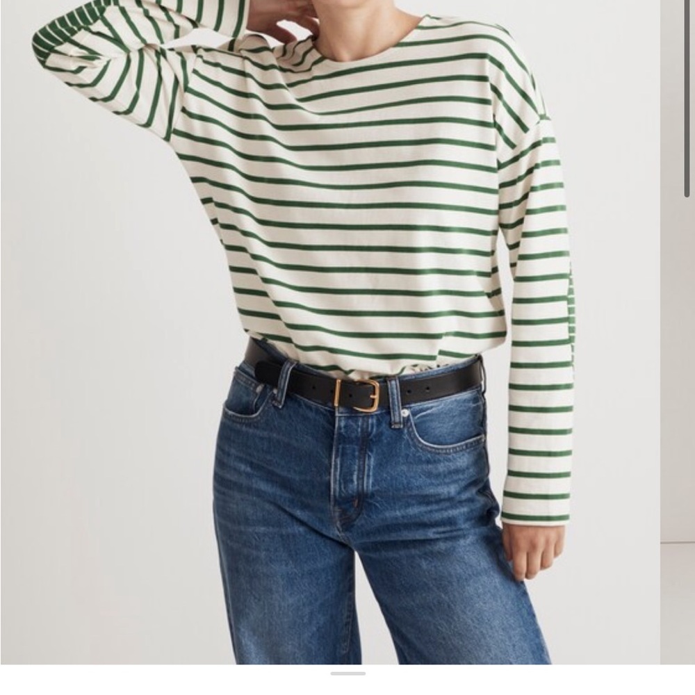 Madewell Long Sleeve Crewneck Tee in Stripe
